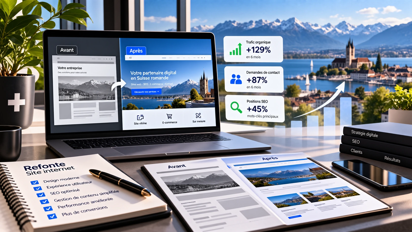 Refonte SEO d'un site professionnel en Suisse romande