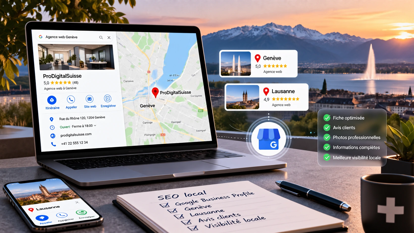 Optimisation Google Business Profile à Lausanne et Genève