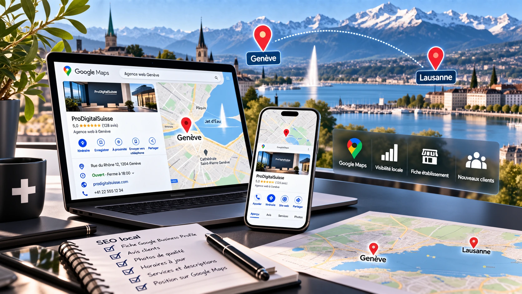 Référencement Google Maps à Genève et Lausanne